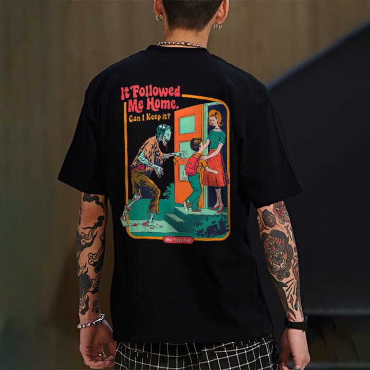 It Followed Me Home Printed Men's T-shirt Designer -  UPRANDY