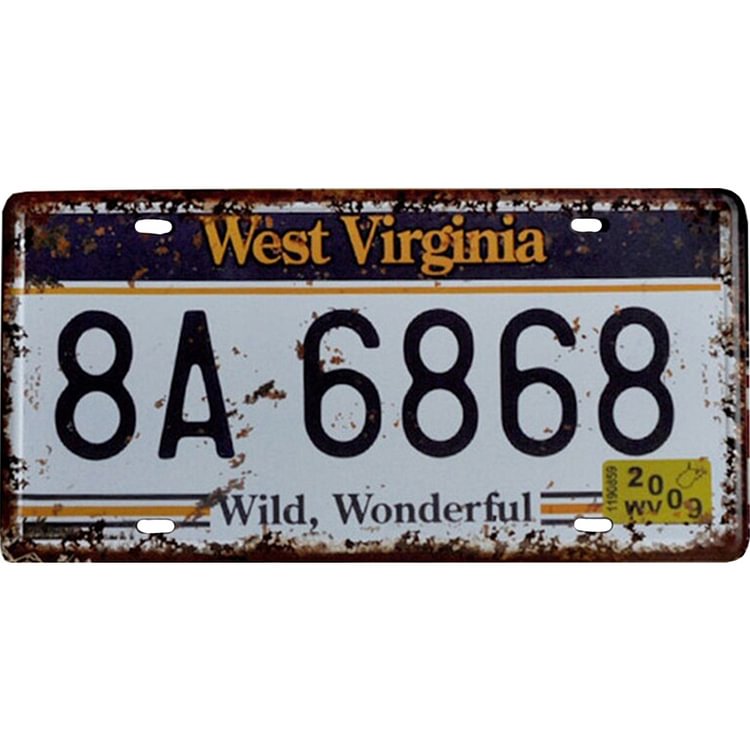 Vehicle License - Vintage Tin Signs - 30x15cm