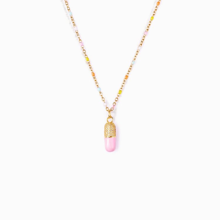 The Storm Will Pass Happy Pill Necklace