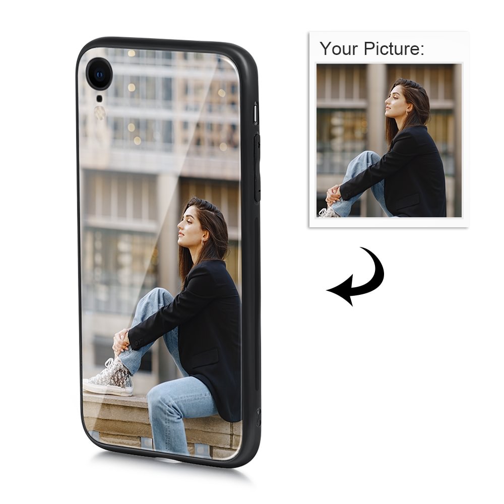 IPhone XR Custom Photo Protective Phone Case Glass Surface