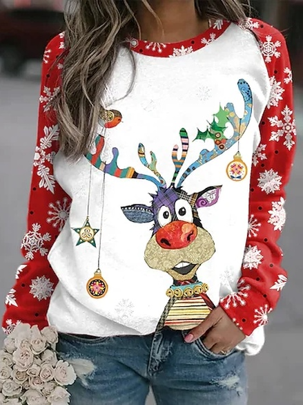 Merry Christmas Printed Women's Sweatshirt