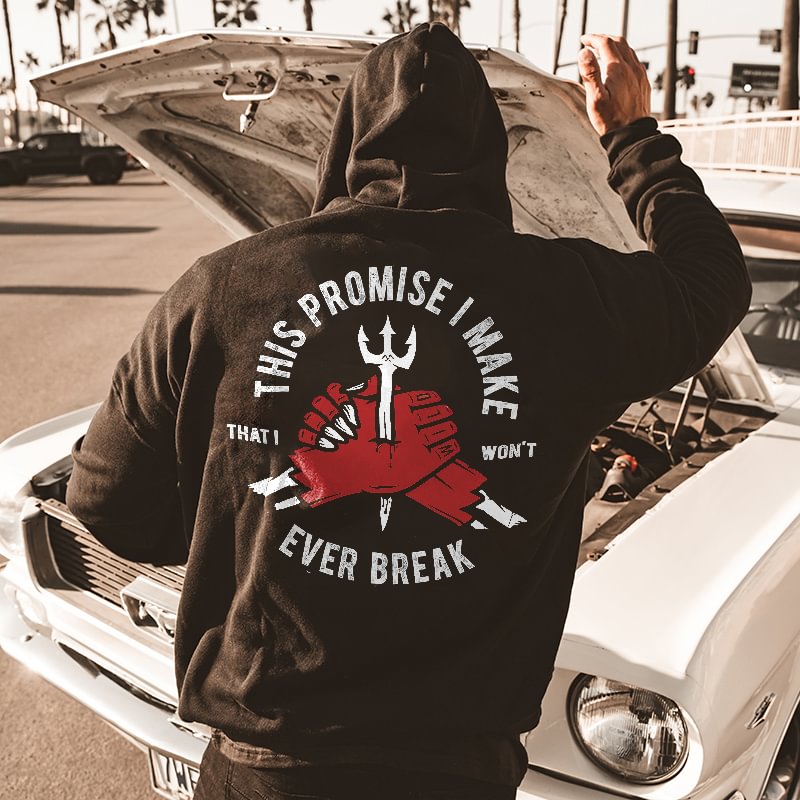 UPRANDY This Promise I Make Printed Men's Loose Comfortable Hoodie -  UPRANDY