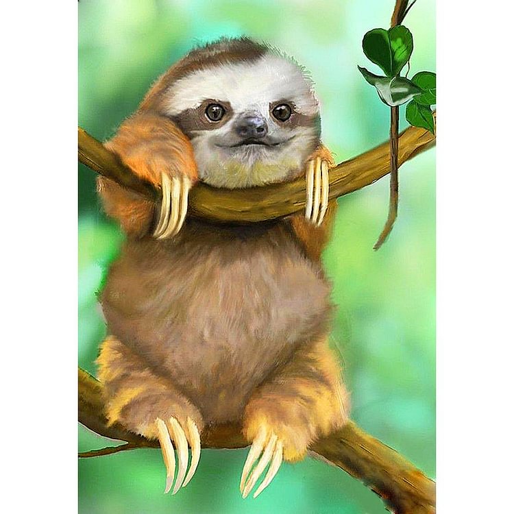 Cute Sloth - Round Drill Diamond Painting - 40*30CM