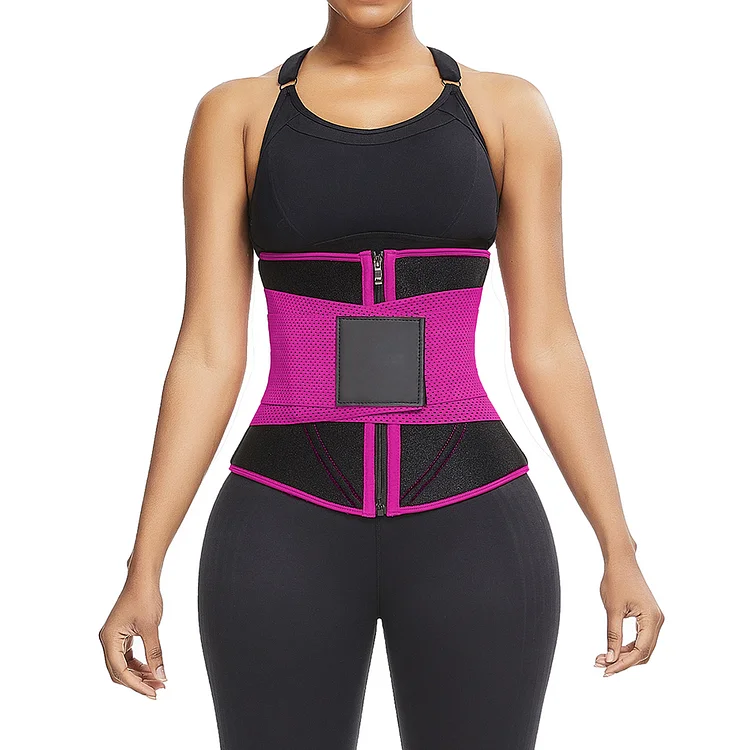 Wholesale Rose Red Neoprene Waist Cincher Ten Steel Bones