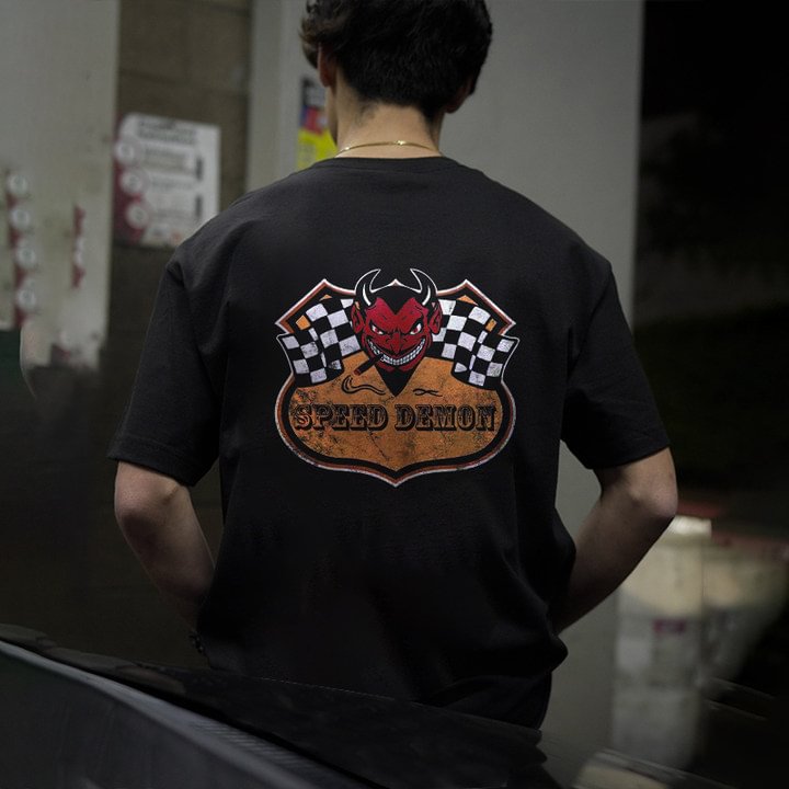 Speed Demon Printed Men's Casual T-shirt -  UPRANDY