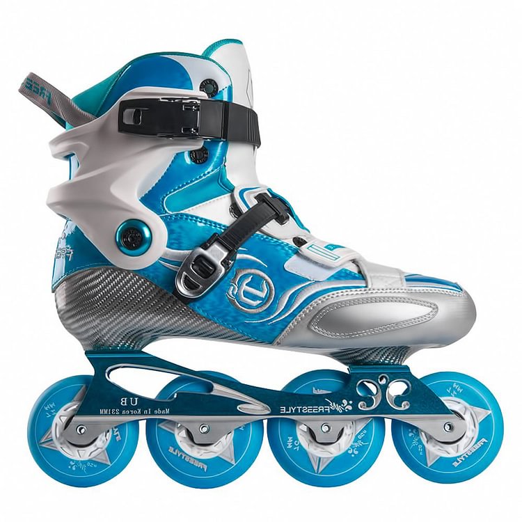 Freestyle YJS Carbon Fiber Inline Skates, Blue