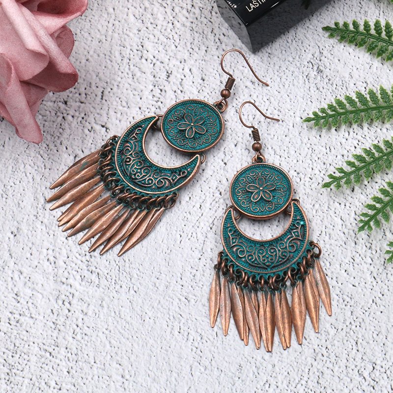Creative ladies floral retro all-match earrings