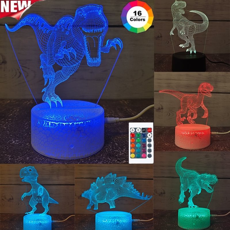 Dinosaur lamp Unicorn Light 3D USB LED Light 16 Color Adjustable Decorative LED Touch Children Light Night Light Pegasus、aliexpress、sdecorshop