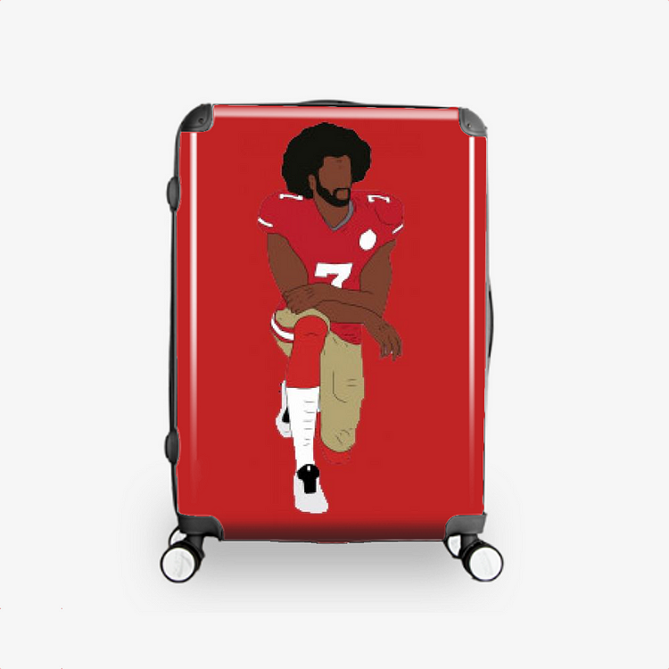 Colin Kaepernick Kneeling, Football Hardside Luggage