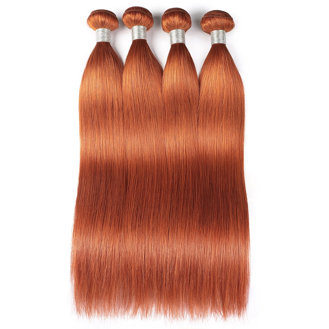 1 PC Ginger Straight Hair Bundles丨Brazilian Mature Hair