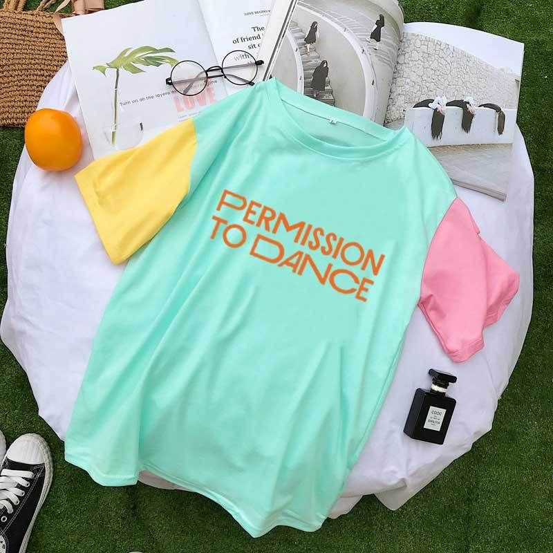 Permission To Dance Casual Colorblock T-shirt