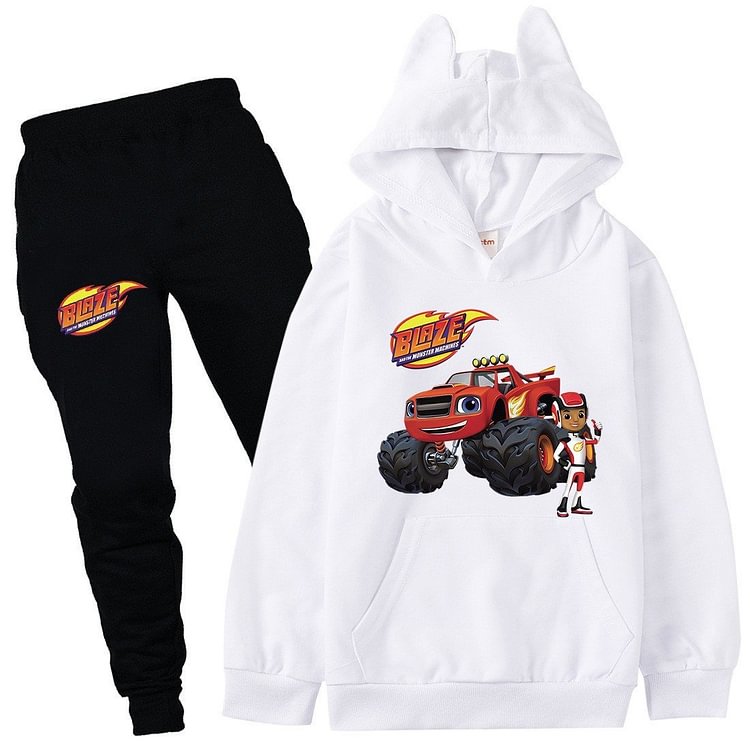 Mayoulove Blaze And The Monster Machines Print Girls Boys Hoodie Sweatpants Set-Mayoulove
