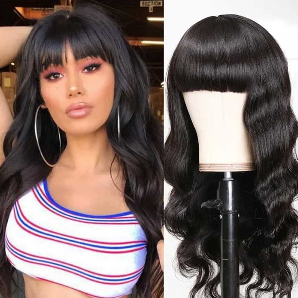 Black 8-24 inch true wave wig, comfortable and breathable stretch mesh wig, Indian Remy hair (100% human hair), hot selling wig in 2021