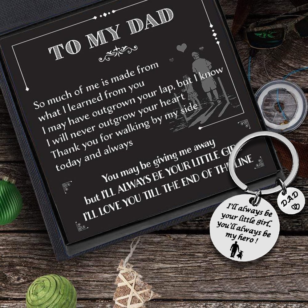 I'll Always be Your Little Girl,You'll Always be My Hero - Gift Box Set Keychain