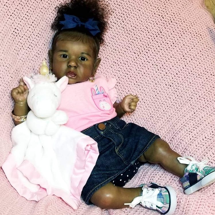  20'' Real Life African American Reborn Baby Doll Girl Santo That Look Real - Reborndollsshop.com-Reborndollsshop®
