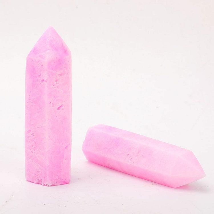 Set of 2 Pink Aragonite Towers Points Bulk Crystal wholesale suppliers