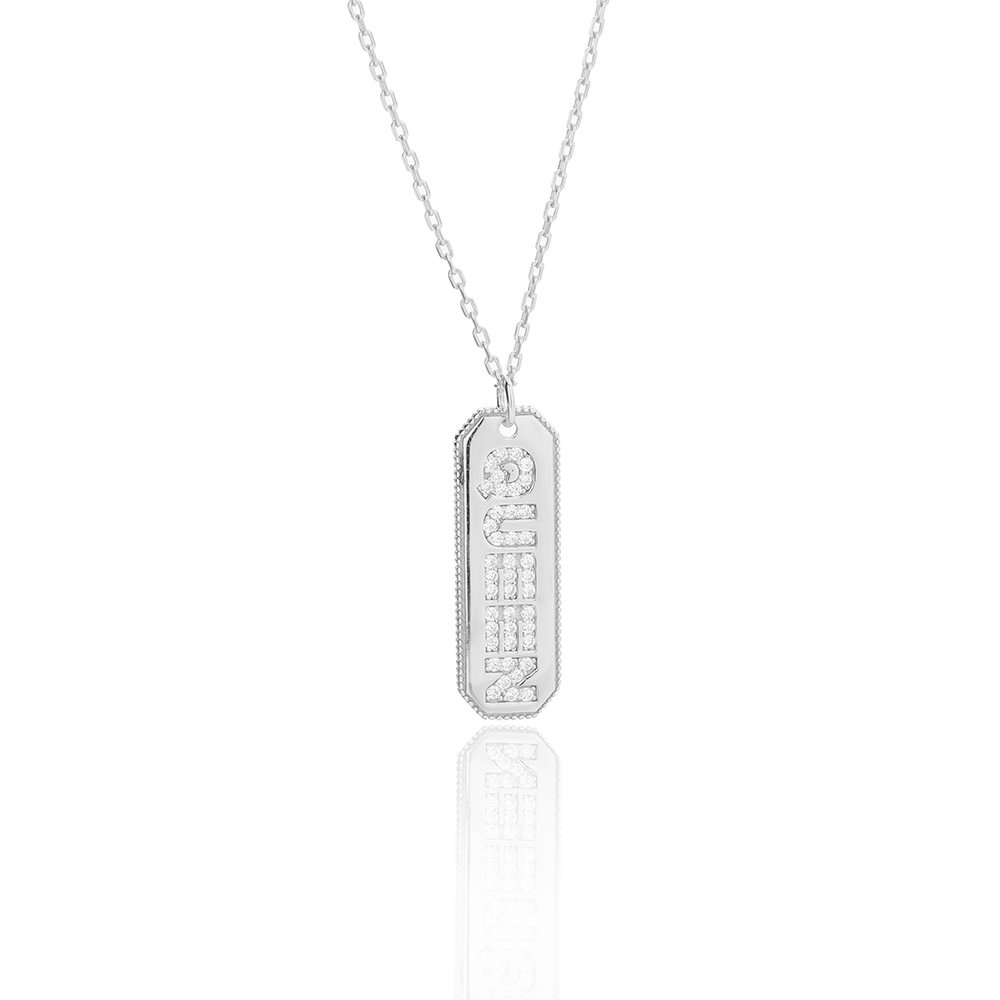 Alphabet Silver Pendant Necklace
