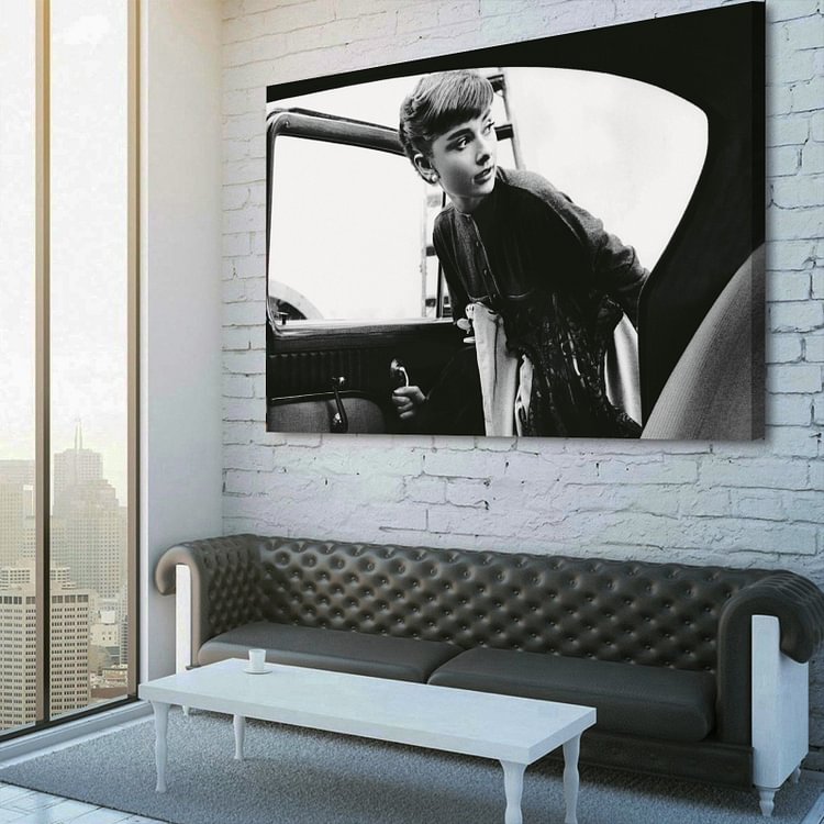 Audrey Hepburn Classic Photo By 1953 Canvas Wall Art