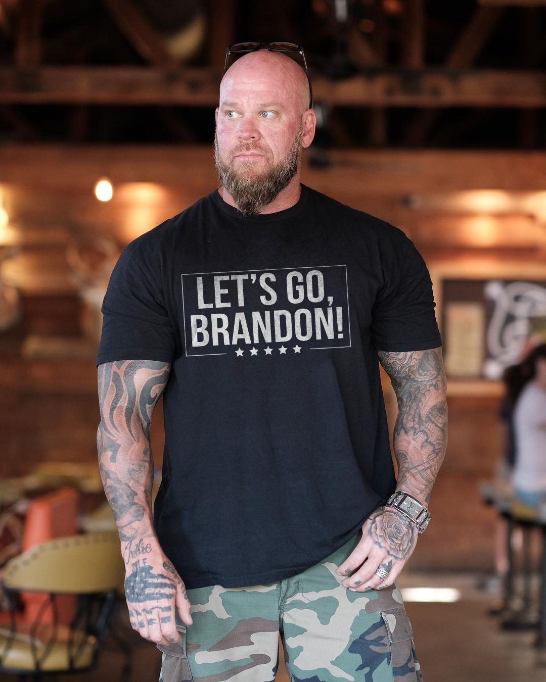 Let's Go, Brandon! Printed Men's Comfy T-shirt - Krazyskull