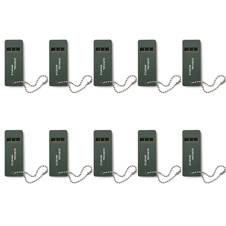 10pcs Outdoor Survival Whistle Multi Audio High Triple Frequency Whistle