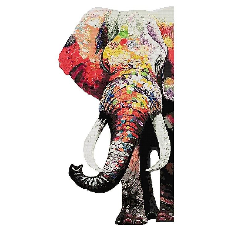 (14Ct/11Ct Counted/Stamped) Elephant - Cross Stitch Kit 49X90CM