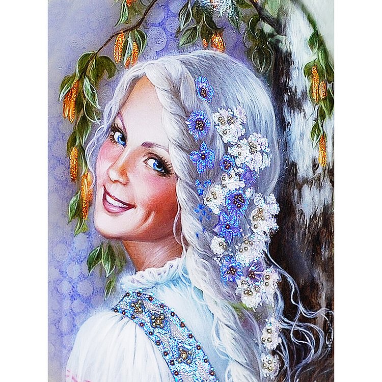 Smile Girl - Special Shaped Diamond Painting - 30*40CM