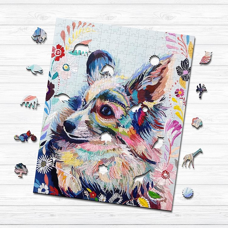 Color Dogs Wooden Jigsaw Puzzle