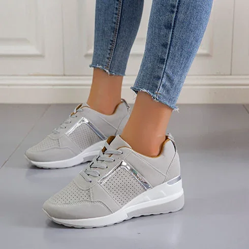 LookYno - Orthopedic Wedges Breathable Hollow Non-Slip Sneakers For Women