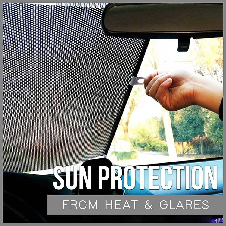 Retractable Window Roller Sunshade For Car/Room - tree - Codlins