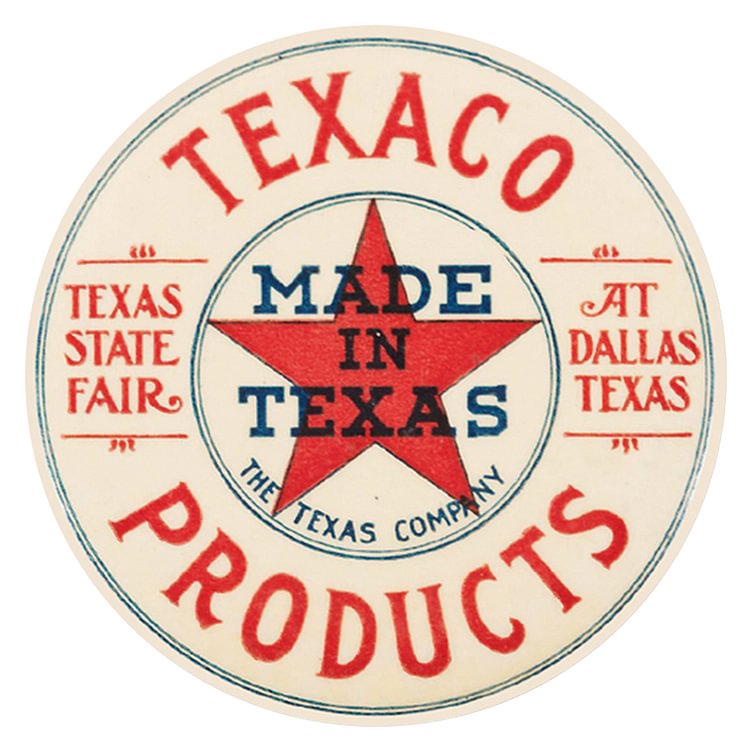 Texaco - Round Vintage Tin Signs/Wooden Signs - 30x30cm