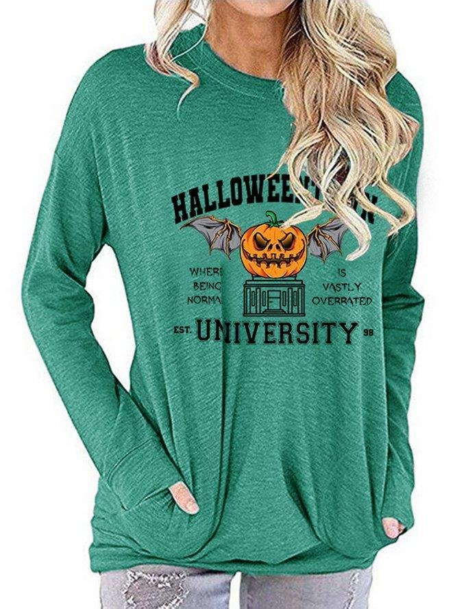 Halloween Pumpkin With Pockets Sweatshirt-Mayoulove