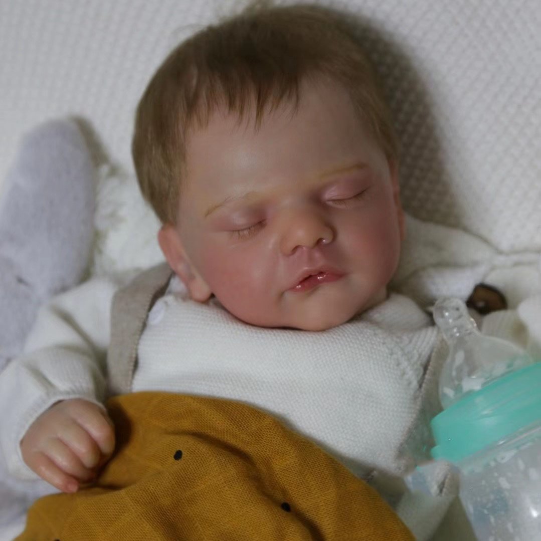  19"Quality Realistic Handmade Asleep Reborn Baby Boy John,Playmates for Children - Reborndollsshop.com-Reborndollsshop®