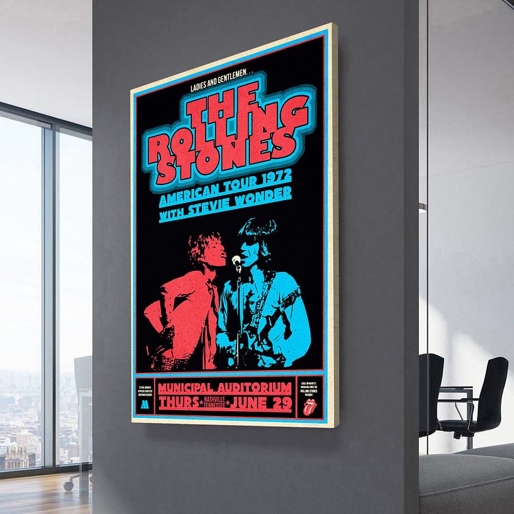 The Rolling Stones American Tour 1972 Canvas Wall Art