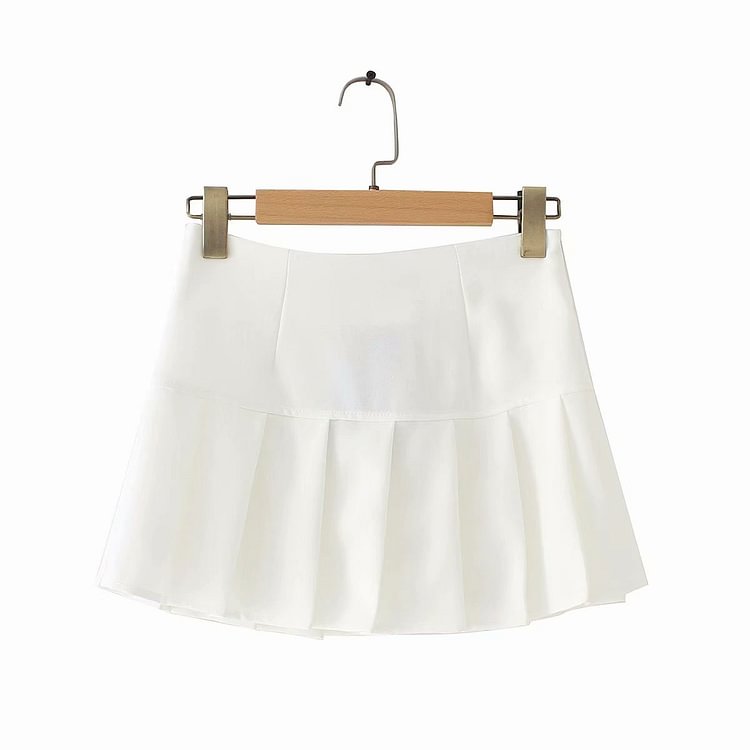 Women's Leisure Sports White Tennis Skirt