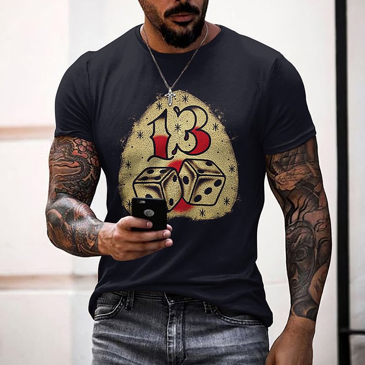 BrosWear Wild Men'S Trend Print T-Shirt