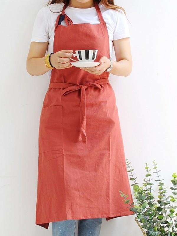 Cotton  linen overalls apron-Mayoulove