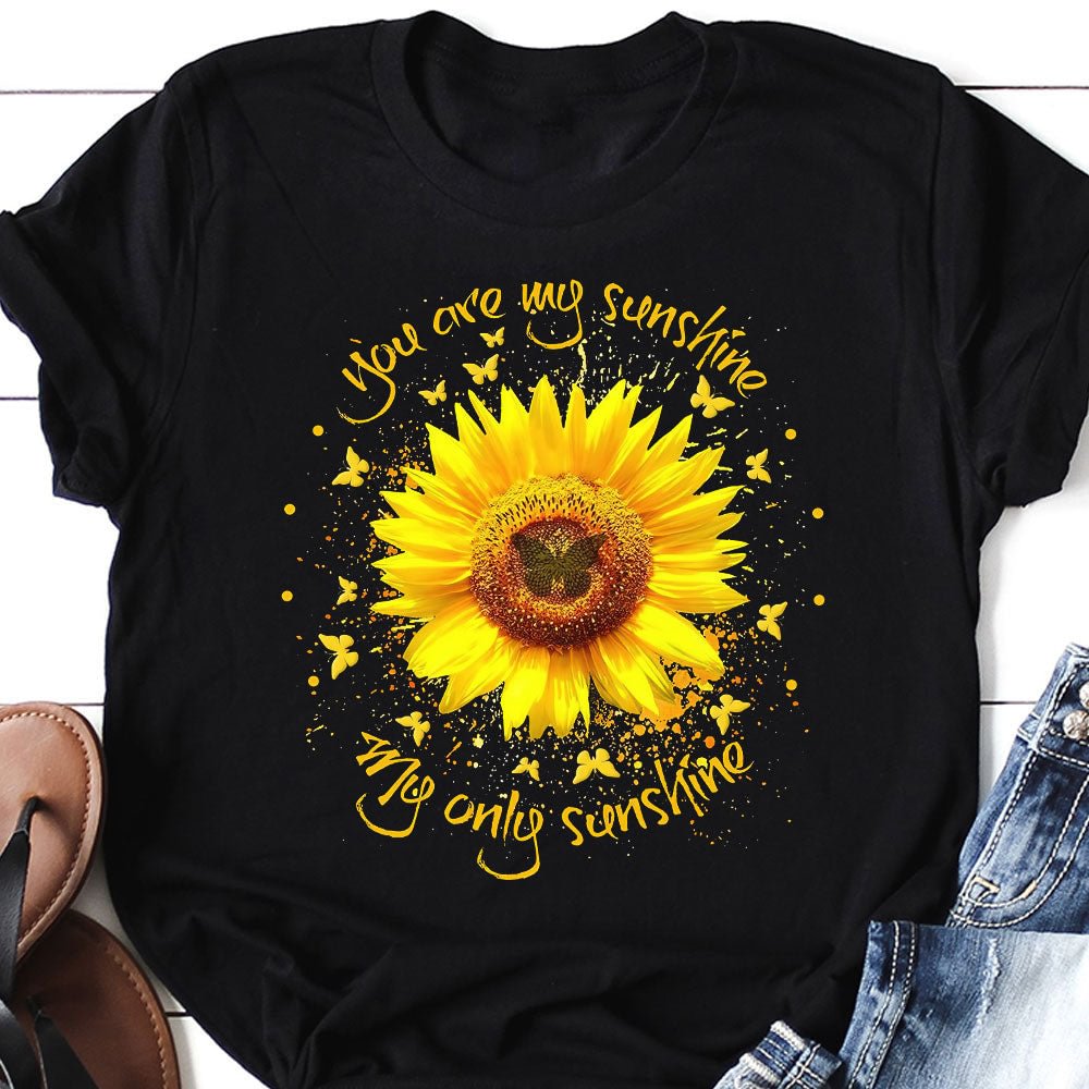 Butterfly You Are My Sunshine Dark Classic T Shirt