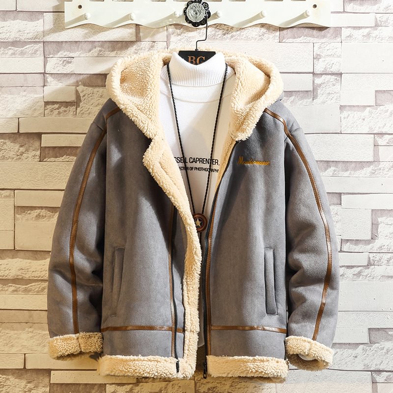 Winter Hooded Lamb Wool Jackets / Techwear Club / Techwear