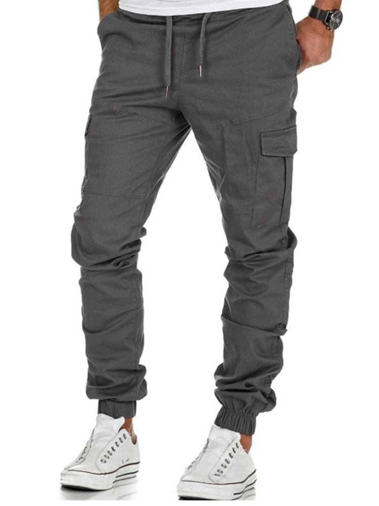 Commuting Street Workwear Multi-pocket Pure Color Pants / [viawink] /