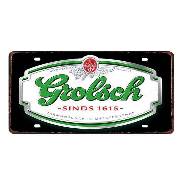 Grolsch Beer Retro Metal Plate Tin Sign for Bar Pub Club Cafe Vintage (C)