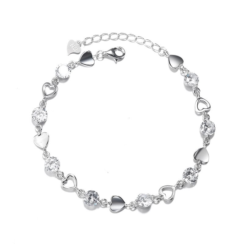 Niche Design Hollow Love S925 Sterling Silver Bracelet