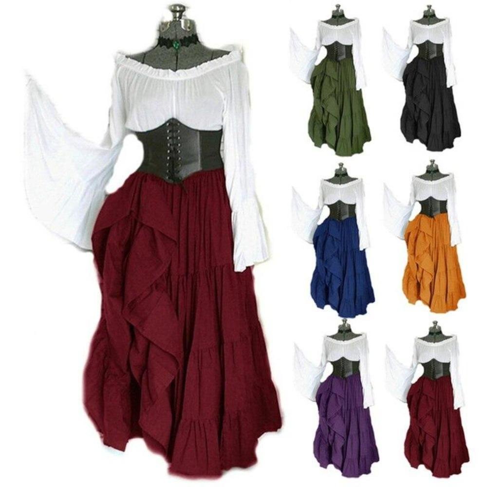 2021 Halloween and Christmas Renaissance Masquerade Victorian Elf Princess Dress (6 Colors) S-5XL、、sdecorshop