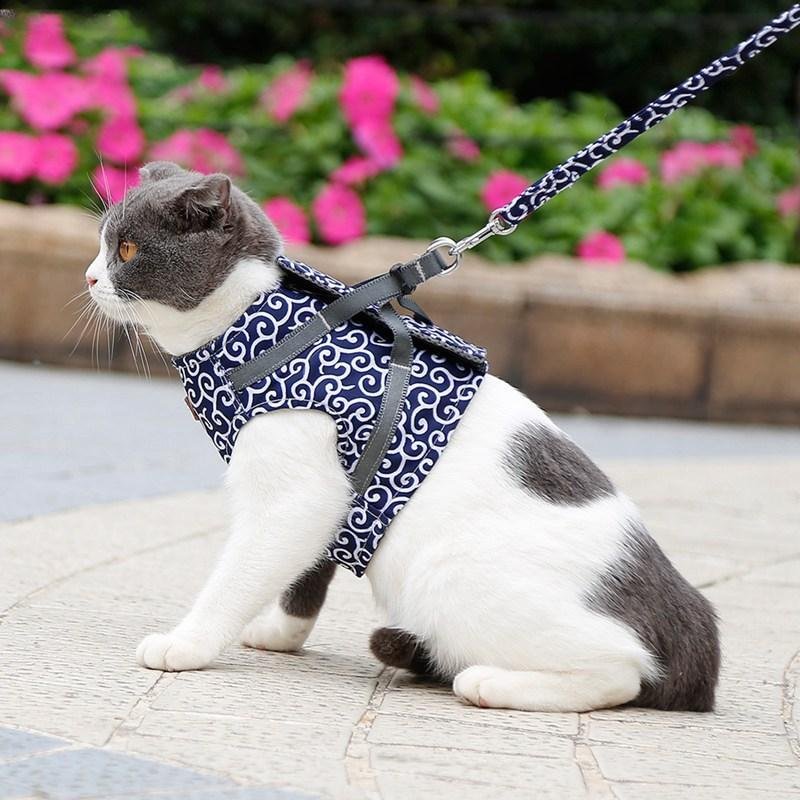 Breathable  Cat Vest Sling and Belt Set Japanese Style  