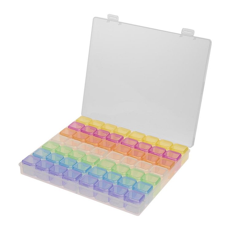 56 Grids Beads Storage Box for Nail Art Jewelry Case Holder (Multicolor)