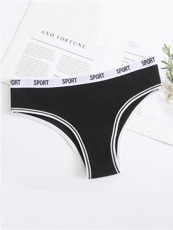 Cotton Letter Panties Intimate Lingeries-Icossi