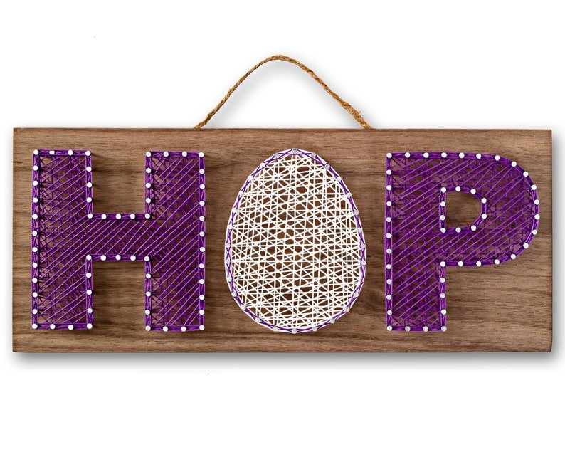 String Art - Hoppy Easter 12" x 5"-Ainnpuzzle