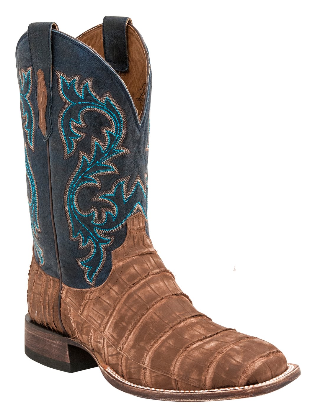 lucchese men's malcolm alligator western boots square toe