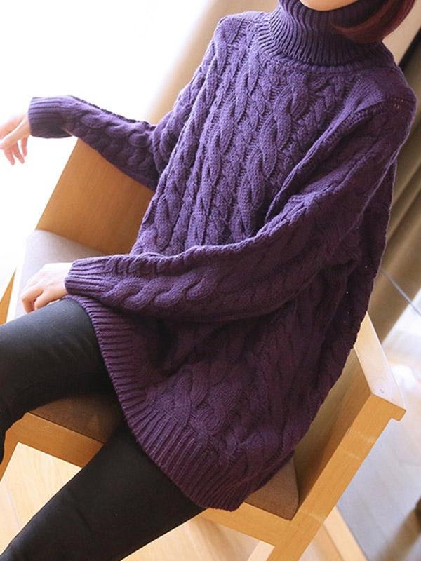 Loose Comfortable Warm High Neck Sweater