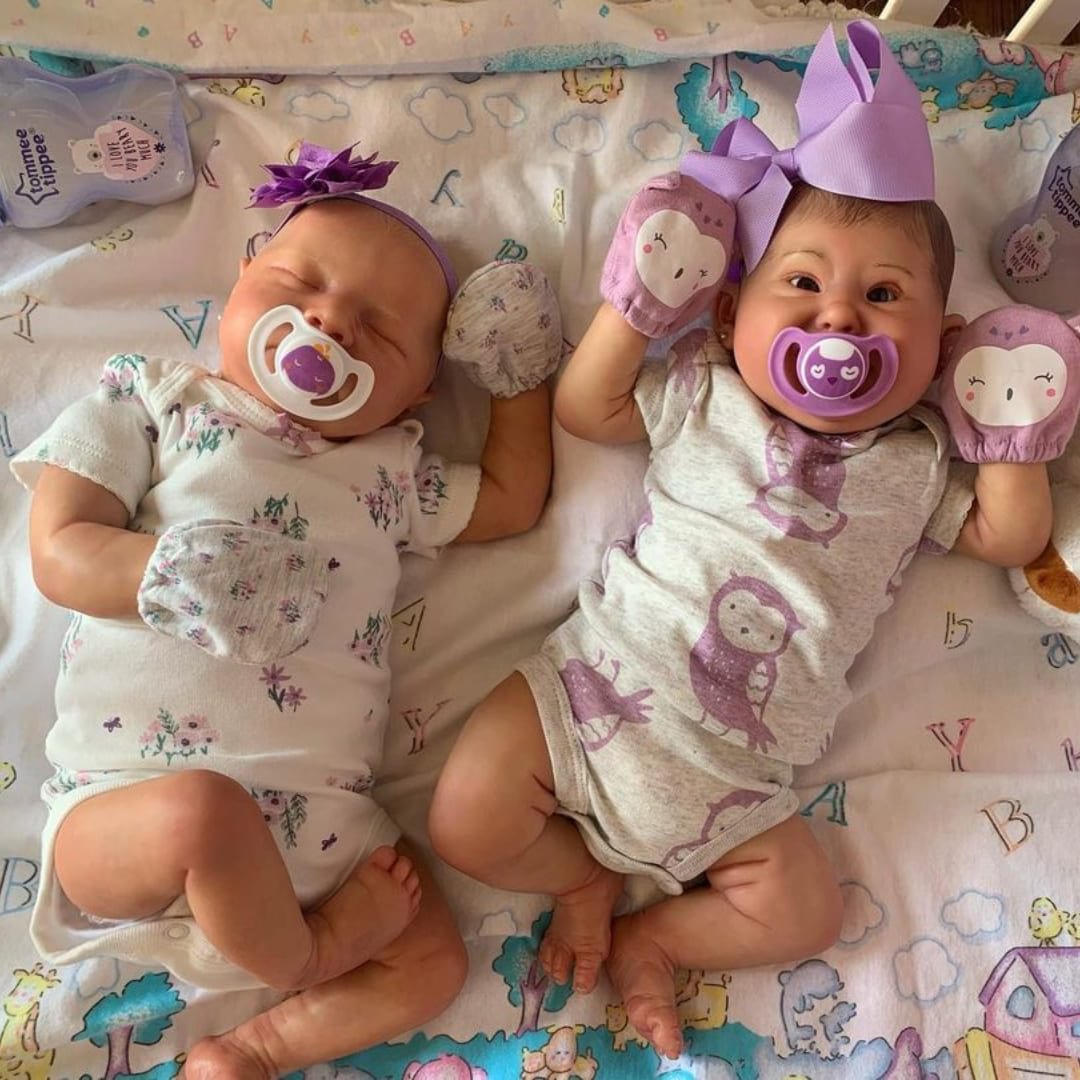 Reborn Baby Dolls Twins 19'' Taksh and Moksh, Gift for Children