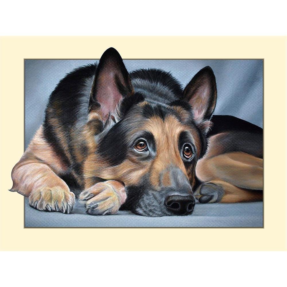 Full Round Diamond Painting Dog  German Shepherd